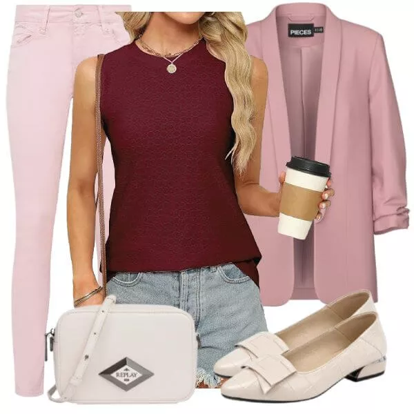 Sommer Outfits Sommermode Damen moderne Outfit Trends