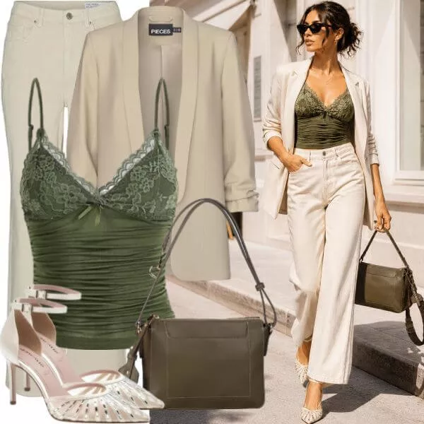 Sommer Outfits Sommer Outfit Damen trendig kombinieren