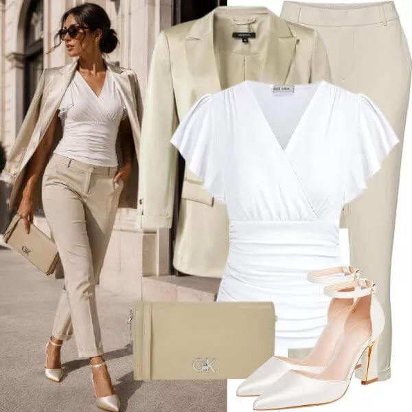 Sommer Outfits Stylische Damen Outfits Sommer elegant getragen