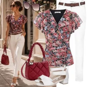 Sommer Outfits Luftige Sommer Styles Damen elegant kombiniert