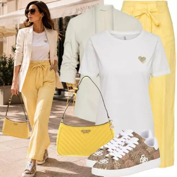 Sommer Outfits Luftige Sommer Styles Damen elegant kombiniert