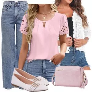 Sommer Outfits Luftige Damen Looks Sommer modern getragen