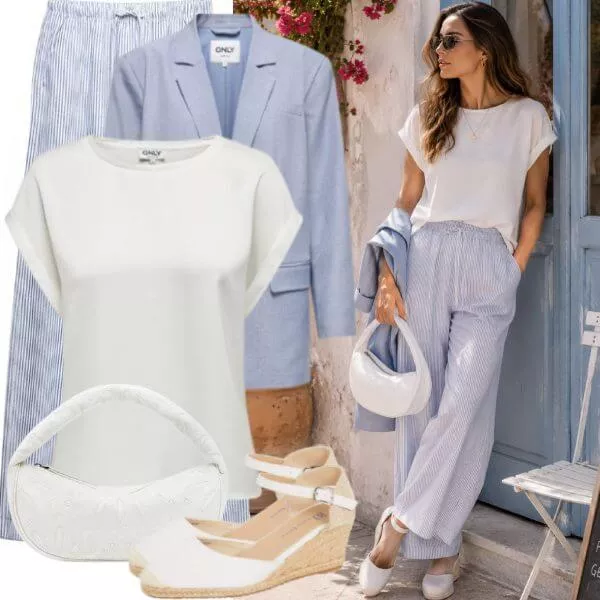 Sommer Outfits Outfit Ideen Sommer Damen mit neutralen Farben