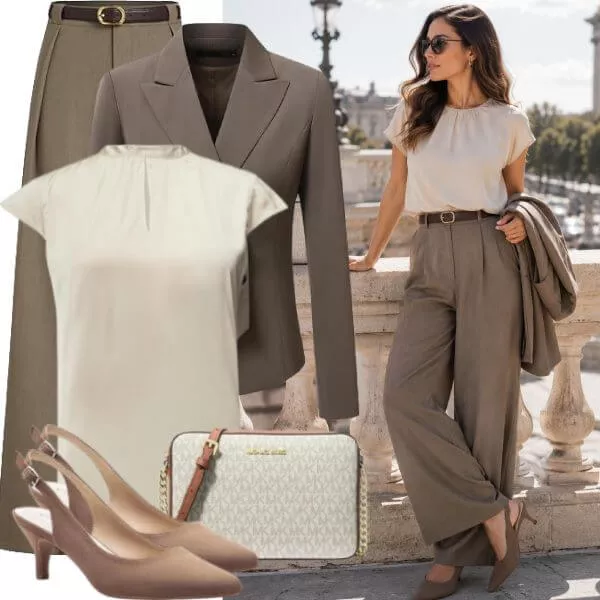 Sommer Outfits Damen Sommerlook mit entspannter Eleganz