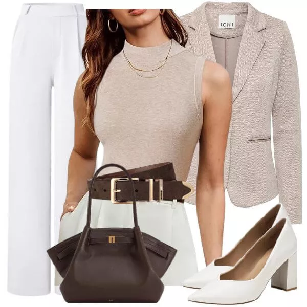 Sommer Outfits Trendige Sommermode Damen elegant kombiniert