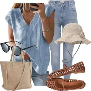 Sommer Outfits Damen Outfit Sommer mit eleganter Frische