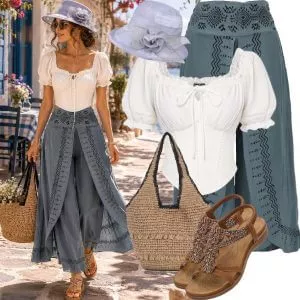 Sommer Outfits Sommer Chic Damen mit klarer Struktur