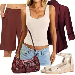 Sommer Outfits Sommermode Damen in sanften Naturfarben