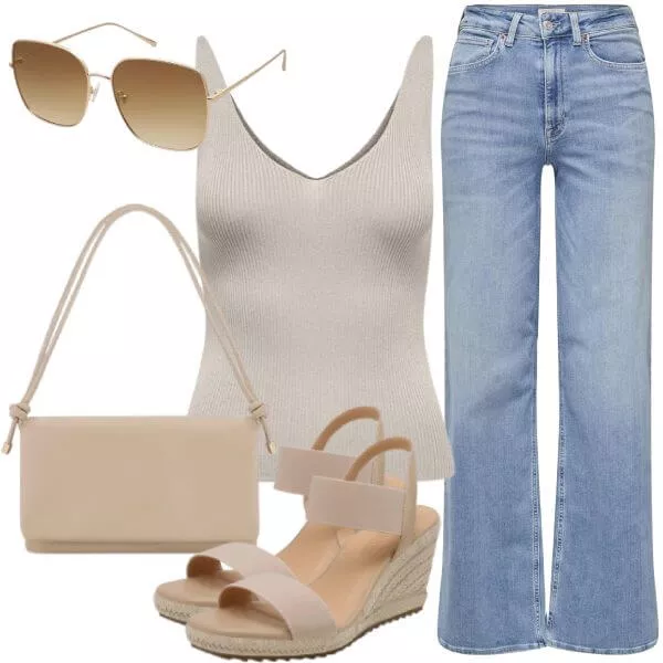Sommer Outfits Sommer Chic Damen für stilvolle Cafés