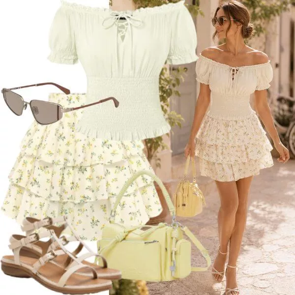 Sommer Outfits Resort Chic Damen moderne Kombinationen