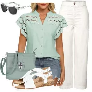 Sommer Outfits Damen Sommer Outfit für elegante Freizeitlooks