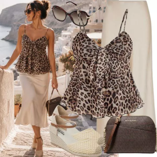 Sommer Outfits Linen Chic Sommer Look Damen