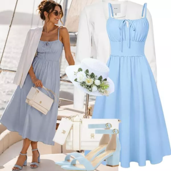 Sommer Outfits Coastal Chic Damen Sommerlook