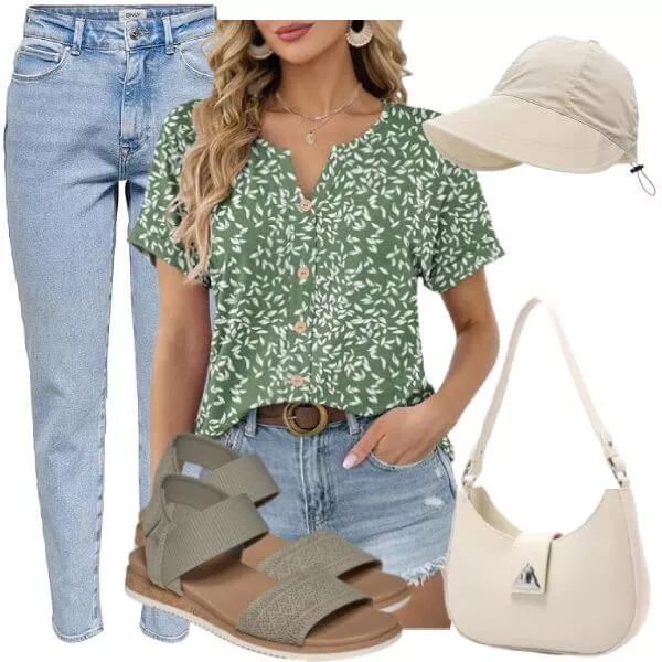 Sommer Outfits Sommermode Damen für stilvolle Spaziergänge
