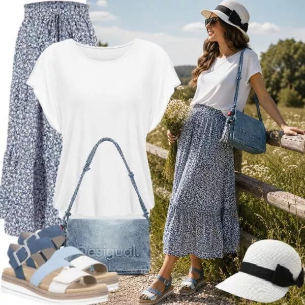 Sommer Outfits Damen Sommer Outfit für elegante Freizeitlooks