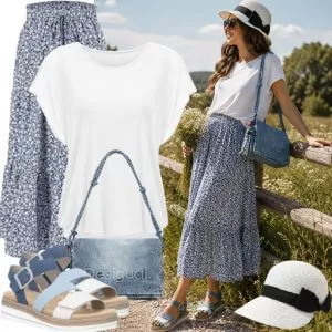 Sommer Outfits Damen Sommer Outfit für elegante Freizeitlooks