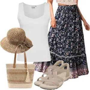 Sommer Outfits Sommermode Damen mit Leinen Eleganz