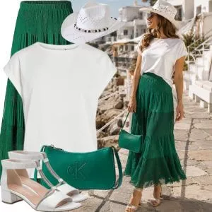 Sommer Outfits Damen Sommer Outfit mit Leinenblazer