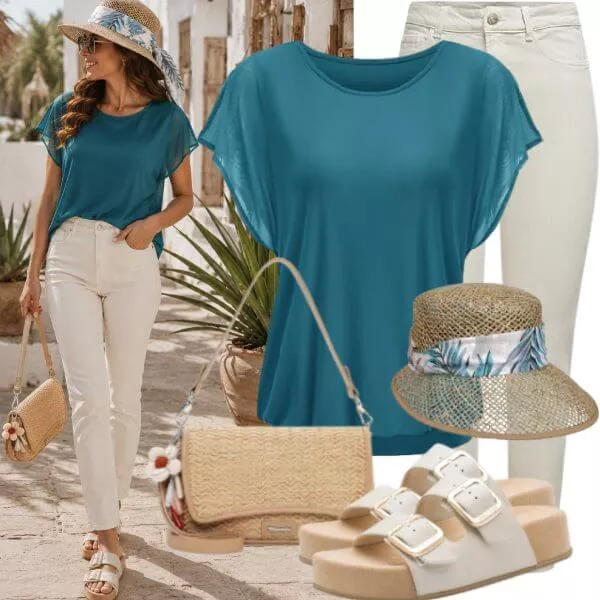 Sommer Outfits Sommer Look Damen mit französischer Eleganz