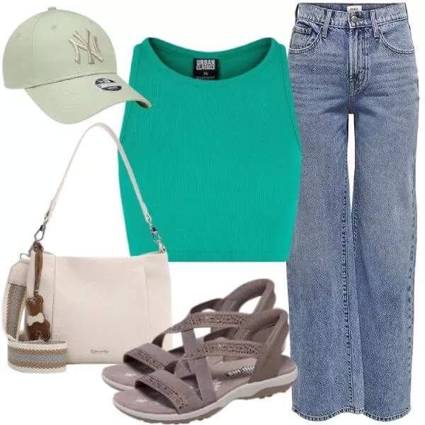 Sommer Outfits Damen Sommer Outfit mit Urlaubsflair