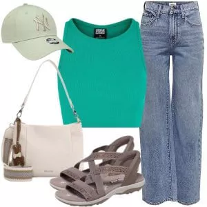 Sommer Outfits Damen Sommer Outfit mit Urlaubsflair