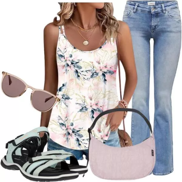 Sommer Outfits Sommermode Damen in Sandfarben