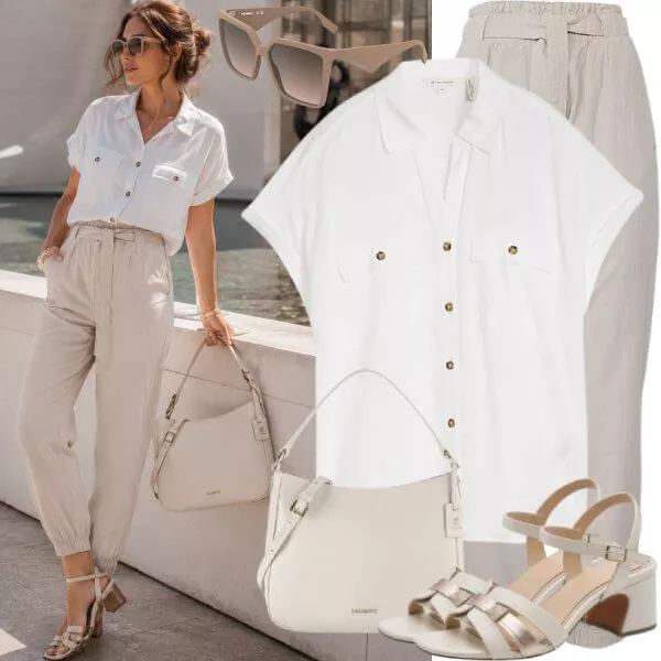 Sommer Outfits Coastal Elegance Damen Look