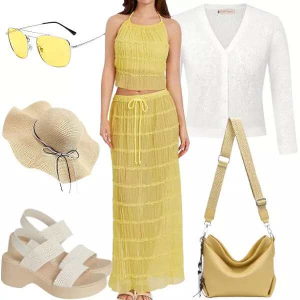 Sommer Outfits Linen Elegance Damen Sommer