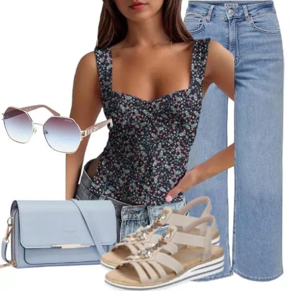 Sommer Outfits Sommer Outfit Damen mit Leinenbluse