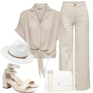 Sommer Outfits Sommer Chic Damen in Beige