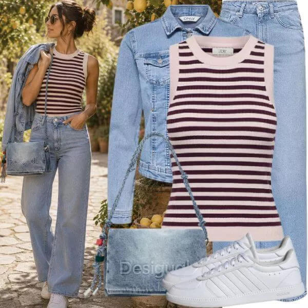 Sommer Outfits Sommermode Damen für stilvolle Cafés