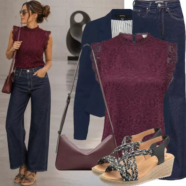 Business Outfits Office Look Damen mit blazer