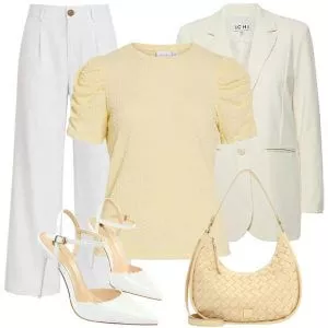 Business Outfits Sommer Büro Outfit mit weiter Hose