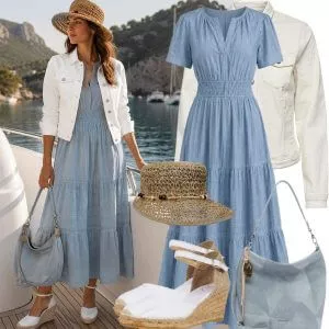 Sommer Outfits Damen Sommer Chic mit fließender Eleganz