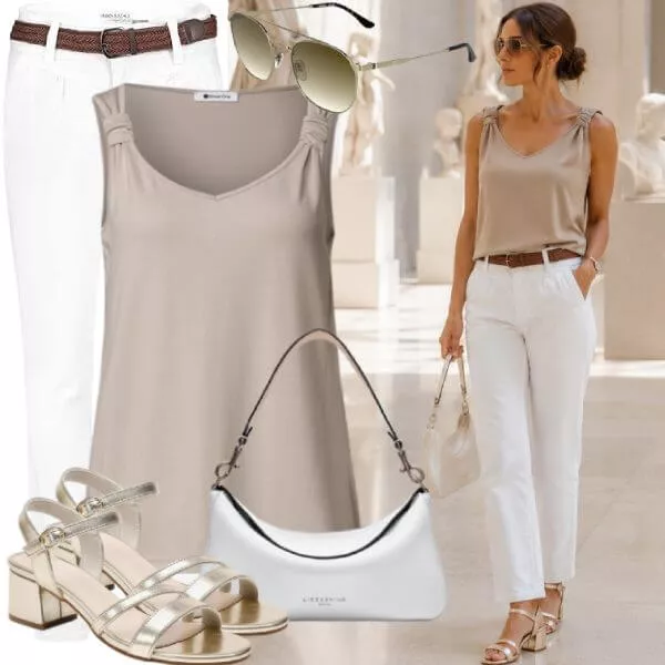 Sommer Outfits Sommer Outfit Damen für stilvolle Cafés