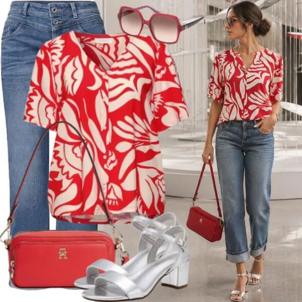 Sommer Outfits Damen Outfit Sommer für elegante Spaziergänge