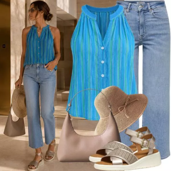 Sommer Outfits Damen Sommerlook für Urlaub am Meer