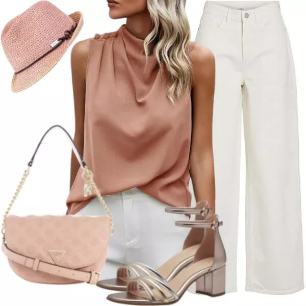 Sommer Outfits Damen Sommer Outfit mit exklusiven Basics
