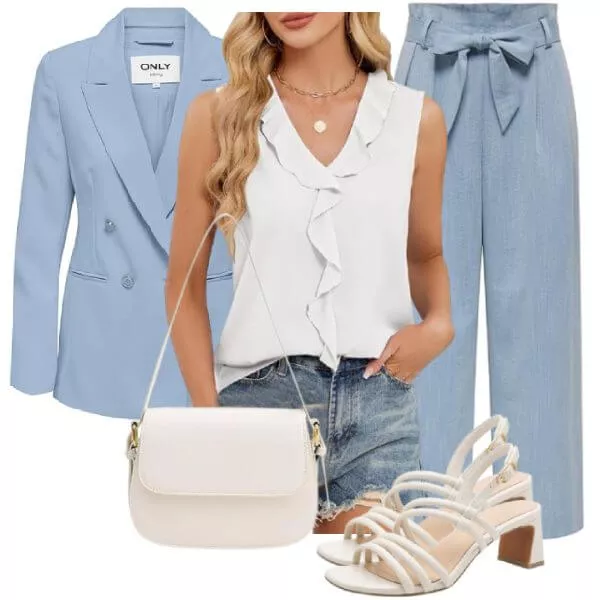 Business Outfits Damen Bürolook mit Oversize Blazer