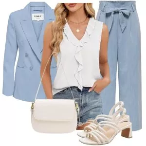 Business Outfits Damen Bürolook mit Oversize Blazer