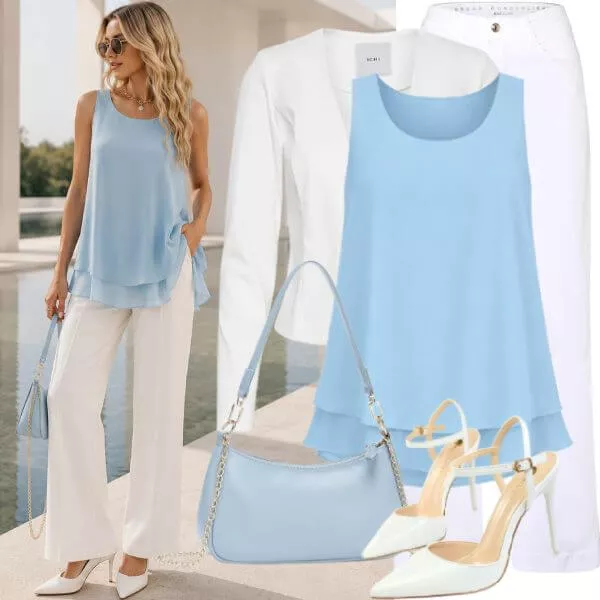 Sommer Outfits Eleganter Leinen Look Damen