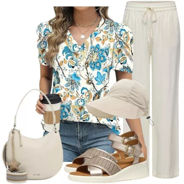 Sommer Outfits Coastal Chic Damen
