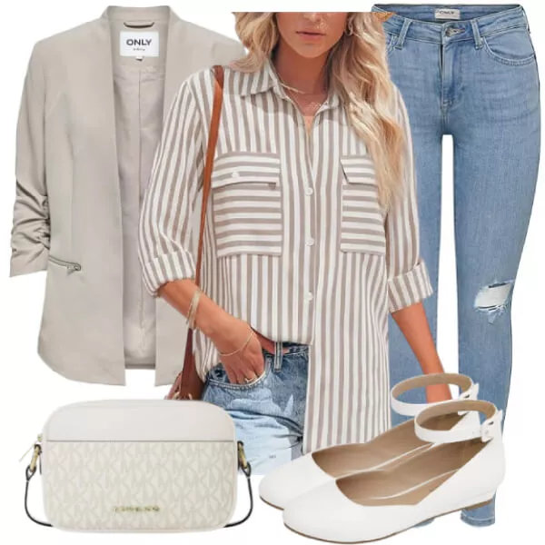 Sommer Outfits Damen Outfit Sommer mit weitem Hemd