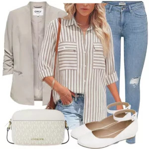 Sommer Outfits Damen Outfit Sommer mit weitem Hemd