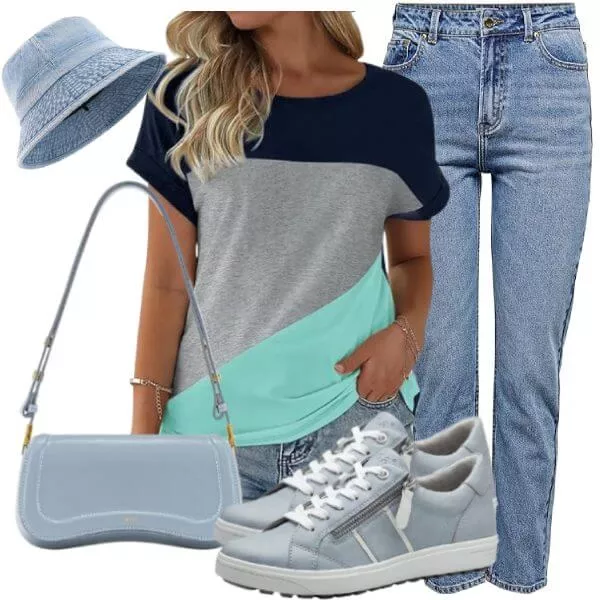 Sommer Outfits Sommer Casual Damen mit Jeanshose