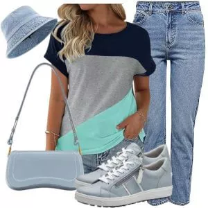 Sommer Outfits Sommer Casual Damen mit Jeanshose