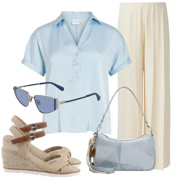 Sommer Outfits Sommer Chic Damen mit Naturmaterialien