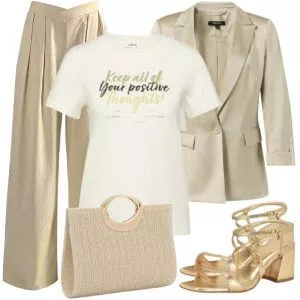 Sommer Outfits Damen Sommerlook mit Leinenblazer