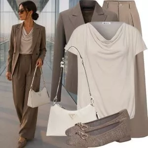 Business Outfits Business Chic Damen mit fließender Hose