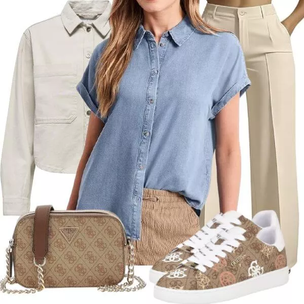 Herbst Outfits Sommer Style Damen mit hochwertiger Bluse